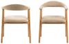 ACTONA GROUP Holzstuhl (2er-Set) in Beige, Polyester, Massivholz - 56x75,5x54 (BxHxT) (2er-Set) Bild 3