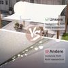 SUNNY GUARD Sonnensegel Wasserdicht 4x5 m Rechteckig Sonnenschutz Wetterschutz Segel Baldachin UV Schutz für Balkon Terrasse Garten, Creme Bild 4