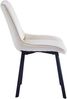 Shally Dogan Set mit 4 Stühlen für Esszimmer, Haus, Büro, Wohnzimmer, Wartezimmer, ergonomischer Stuhl mit Samtbezug und schwarzen Füßen, Sessel modernes Design, bequem mit robuster Struktur (Beige) Bild 3