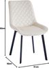 Shally Dogan Set mit 4 Stühlen für Esszimmer, Haus, Büro, Wohnzimmer, Wartezimmer, ergonomischer Stuhl mit Samtbezug und schwarzen Füßen, Sessel modernes Design, bequem mit robuster Struktur (Beige) Bild 2