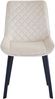 Shally Dogan Set mit 4 Stühlen für Esszimmer, Haus, Büro, Wohnzimmer, Wartezimmer, ergonomischer Stuhl mit Samtbezug und schwarzen Füßen, Sessel modernes Design, bequem mit robuster Struktur (Beige) Bild 5
