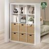 Furinno Cubicle Bücherregal, 12-Würfel Bücherregal, Cube-Organizer mit dreifach dickem Rahmen, Bookcase, 15.4 x 57.4 x 43.4, für Homeoffice, Wohnzimmer, Reinweiß Bild 2