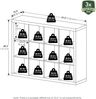 Furinno Cubicle Bücherregal, 12-Würfel Bücherregal, Cube-Organizer mit dreifach dickem Rahmen, Bookcase, 15.4 x 57.4 x 43.4, für Homeoffice, Wohnzimmer, Reinweiß Bild 3