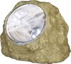 Solar-Stein ,Rocky', Steinleuchte mit LED Spot, Dämmerungssensor, Kunststein, beige, kaltweiß, B 14cm Bild 2