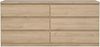 Dmora - Kommode Victoire, Wohnzimmerbuffet, Wohnzimmer-Sideboard, Moderne Küchen-Speisekammer, 154x50 h68 cm, Eiche Bild 5