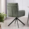 HOME DELUXE Esszimmerstuhl mit Armlehne ALUNA Chenille - 10er Set Grün Bild 4