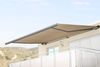 Elektrische Kassettenmarkise T122, Markise Vollkassette 4x3m ~ Polyester Creme, Rahmen grau Bild 2