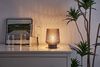 Pauleen LED Tischleuchte Sparkling Glamour mobile Grau Glas/Metall, Leuchtmittel wechselbar, Warmweiß, E27, Timer Batterie Bild 2