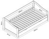 Sofabett Pederholm 90x200 cm mit 2 Kaltschaummatratzen Dunkelgrau en. casa Bild 3