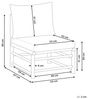 Garten-Eckmodul 1 Sitzfläche CERRETO Bambusholz Cremeweiß Bild 3