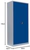 Stahl-Aktenschrank Metallschrank abschließbar Büroschrank Stahlschrank Lichtgrau/Blau 1950 x 925 x 422 mm 530341 Bild 2