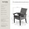 tectake Rattanstuhl Rattan Stuhl (Set, 1 St), Hochwertiges Geflecht aus UV-beständigem Polyrattan Bild 3