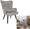 HOME DECO FACTORY, HD0366, Giulia Grey Wohnzimmersessel, Lounge Edition, Möbel, Sitz, Sofa und Sessel, 68 x 96 x 75 cm, Sitzhöhe 43 cm, Grau Bild 4