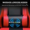 GTPLAYER Gaming Stuhl Bürostuhl Massage Gaming Sessel Ergonomischer Gamer Stuhl mit Fußstütze, Kopfstütze Massage-Lendenkissen, Gepolstert Gaming Chair, Drehsessel, rot Bild 3