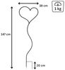 DanDiBo Rankhilfe Kletterhilfe Metall 150 cm Bodenstecker Herz Gartenstecker Rankgitter Kletterpflanzen Blumenhalter Ranksäule Garten Blumen Herzstecker Bild 2