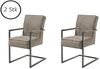 Armlehnstuhl >Linda< (2er-Set) in taupe/anthrazit - 51,5x92x70 (BxHxT) Bild 4