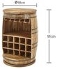 Bar Fass FIASKO Bartheke Mango massiv mit Weinregal Ø 58 cm Bild 3