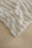 Karaca Tagesdecke Karaca Stripe Sherpa Weiße Decke Tagesdecke Bettdecke 150x200 Bild 3