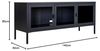 Vitrine >Brisbane< in Schwarz mit Glas aus Stahl, Glas - 140x85x40cm (BxHxT) Bild 2
