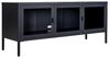 Vitrine >Brisbane< in Schwarz mit Glas aus Stahl, Glas - 140x85x40cm (BxHxT) Bild 4