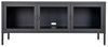 Vitrine >Brisbane< in Schwarz mit Glas aus Stahl, Glas - 140x85x40cm (BxHxT) Bild 1