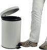 Kela 10929 Treteimer mit Verschlussdämpfung, Pedalbedienung, 12 L, Edelstahl, Cornell, Weiß Matt Bild 2