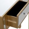 DRW Konsolentisch aus Holz und Spiegel mit 2 Schubladen in Gold und Spiegel, 90 x 25 x 80 cm Bild 2