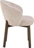 AC Design Furniture Signe Esszimmerstuhl mit Armlehne, Juto Stoff beige, Gestell NC lackiert Eiche mit 3 Feld nähte und taschenfedern, Colli 2 Stück Bild 5