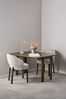 AC Design Furniture Signe Esszimmerstuhl mit Armlehne, Juto Stoff beige, Gestell NC lackiert Eiche mit 3 Feld nähte und taschenfedern, Colli 2 Stück Bild 2