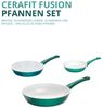 Genius Bratpfanne Cerafit Fusion Induktion Keramik Pfannen, Edelstahl (Set, 3 Bratpfannen Ø 28 cm 24cm 20 cm), Antihaft Beschichtung kratzfest Lotus Effekt Bild 2