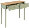 Atmosphera – Konsolentisch aus Mohea Celadon Grün und Holz, B 100 x T 35 x H 80 cm, 2 Schubladen – Aufbewahrungsmöbel für Flur, Schlafzimmer, Wohnzimmer Bild 3