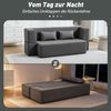 HOMCOM Schlafsofa 2.5-Sitzer-Schlafsofa aus Schaumstoff, Verstellbare Couch 1 Teile, 2 Kissen, 360 kg Belastbarkeit, Grau Bild 4