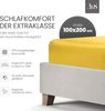 Bettwaesche-mit-Stil Mako-Satin Spannbettlaken gelb 100x200cm Bild 2