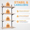 BOOMET Wandregal Metall Regal mit Fichtenböden · Regalsystem in 50 Größen ·, 80 15-tlg, Bausatz · Wandschienen Regalsystem · Regalträger Schienensystem Bild 3