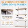 BOOMET Wandregal Metall Regal mit Fichtenböden · Regalsystem in 50 Größen ·, 80 15-tlg, Bausatz · Wandschienen Regalsystem · Regalträger Schienensystem Bild 2