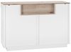 Sideboard weiß / heller Holzfarbton 2 Schubladen Schrank MARLIN Bild 5