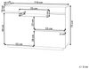 Sideboard weiß / heller Holzfarbton 2 Schubladen Schrank MARLIN Bild 3