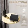 HOMCOM Stehlampe Stehleuchte mit Ablage USB-Anschluss, Weiß 40 x 40 x 168 cm Bild 4