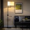 HOMCOM Stehlampe Stehleuchte mit Ablage USB-Anschluss, Weiß 40 x 40 x 168 cm Bild 2