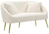 Dmora 2-Sitzer Sofa Javari 137 x 69 x 79 cm Weiß, inkl. Kissen Bild 2