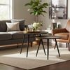MICA Decorations Dane Beistelltische – Couchtisch Set 2-teilig – Beistelltisch Rund H44 x Ø54 cm – Couchtisch Set aus recyceltem Holz – Beistelltische für Wohnzimmer – Braun Bild 2