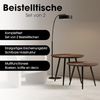 MICA Decorations Dane Beistelltische – Couchtisch Set 2-teilig – Beistelltisch Rund H44 x Ø54 cm – Couchtisch Set aus recyceltem Holz – Beistelltische für Wohnzimmer – Braun Bild 3