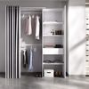 Vente-unique - Kleiderschrank Kleiderschranksystem - B. 110/160 cm - Weiß & Grau - LAURENT Bild 2