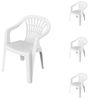 4er Stapelstuhl Bistrostuhl Gartenstuhl MOJAWO ALTEA Weiß Kunststoff Bild 4