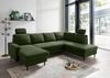 Wohnlandschaft >Pris< U-Form, Funktionen, cord moosgrün - 153x305x75x200 (LxBxHxT) Bild 1