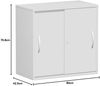 Schiebetürenschrank Oberboden 25 mm, 80x42x80cm, Lichtgrau Lichtgrau Bild 2