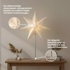 Star Sensy Tischlampe, 3D Papierstern, Weiß, Metallfuß, H: 55 Bild 4