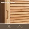 Kleankin Badkommode aus Bambus, mit Schublade, drei Ablagen, offenes Fach (Badezimmerschrank, 1 St, Badezimmermöbel), für Badezimmer, 32 x 30 x 163 cm Naturholz Bild 5