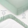 Blumtal® Spannbettlaken 80x200 cm - Spannbettlaken Microfaser - Oekotex zertifiziertes Bettlaken 80x200 cm - Spannbettlaken 80x200 cm - Spannbettücher 80x200 cm - Laken - Summer Green - Grün Bild 3