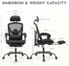 DUMOS Bürostuhl Ergonomisch EIN Schreibtischstuhl mit Komfortarmlehnen Ausgestattet mit Einer Bequemen Lendenwirbelstütze und Fußstütze Office Chair Geeignet für Zuhause Bild 3